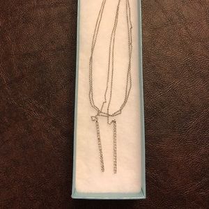 Touchstone Crystal Pave Stick Lariat Necklace